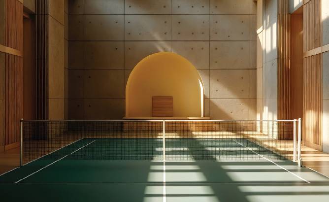 Badminton-court